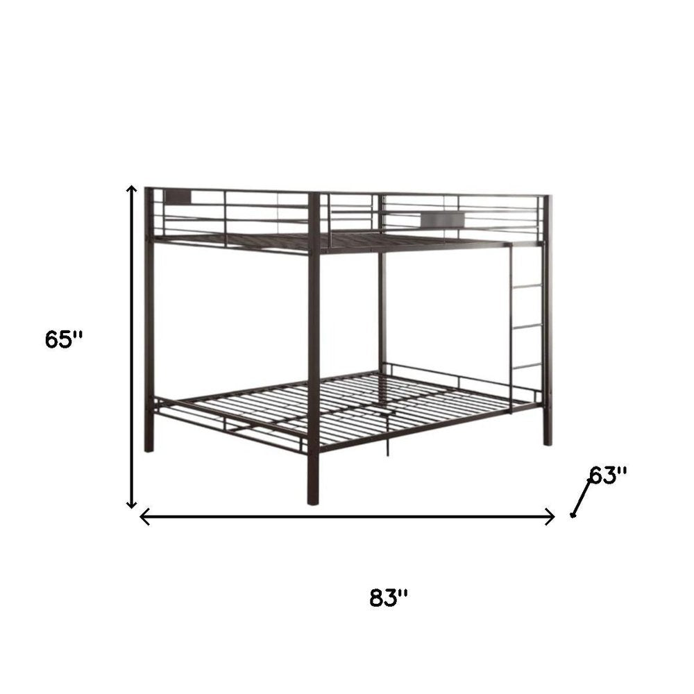 Black Queen Over Queen Bunk Bed