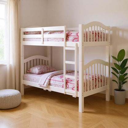 White Twin Over Twin Bunk Bed