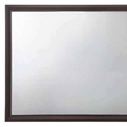 35" Espresso Wood Mounted Dresser Mirror