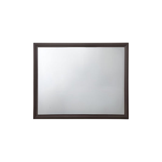 35" Espresso Wood Mounted Dresser Mirror