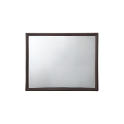 35" Espresso Wood Mounted Dresser Mirror