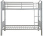 78" X 44" X 67" Twin Over Twin Silver Metal Bunk Bed