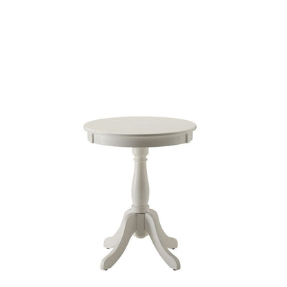 Light Green Solid Wooden Pedestal Side Table