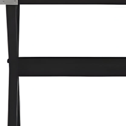 Modern White X Shape Wooden Storage End Table