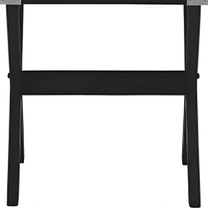 Modern White X Shape Wooden Storage End Table