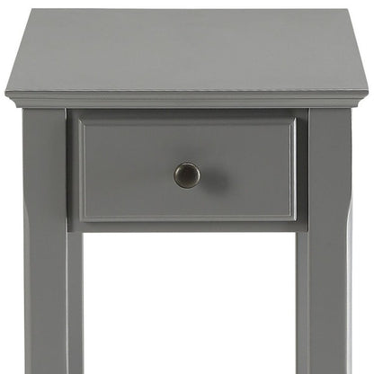 23" Brown Solid Wood End Table