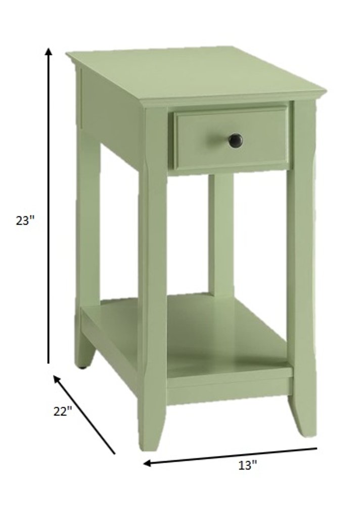 23" Brown Solid Wood End Table