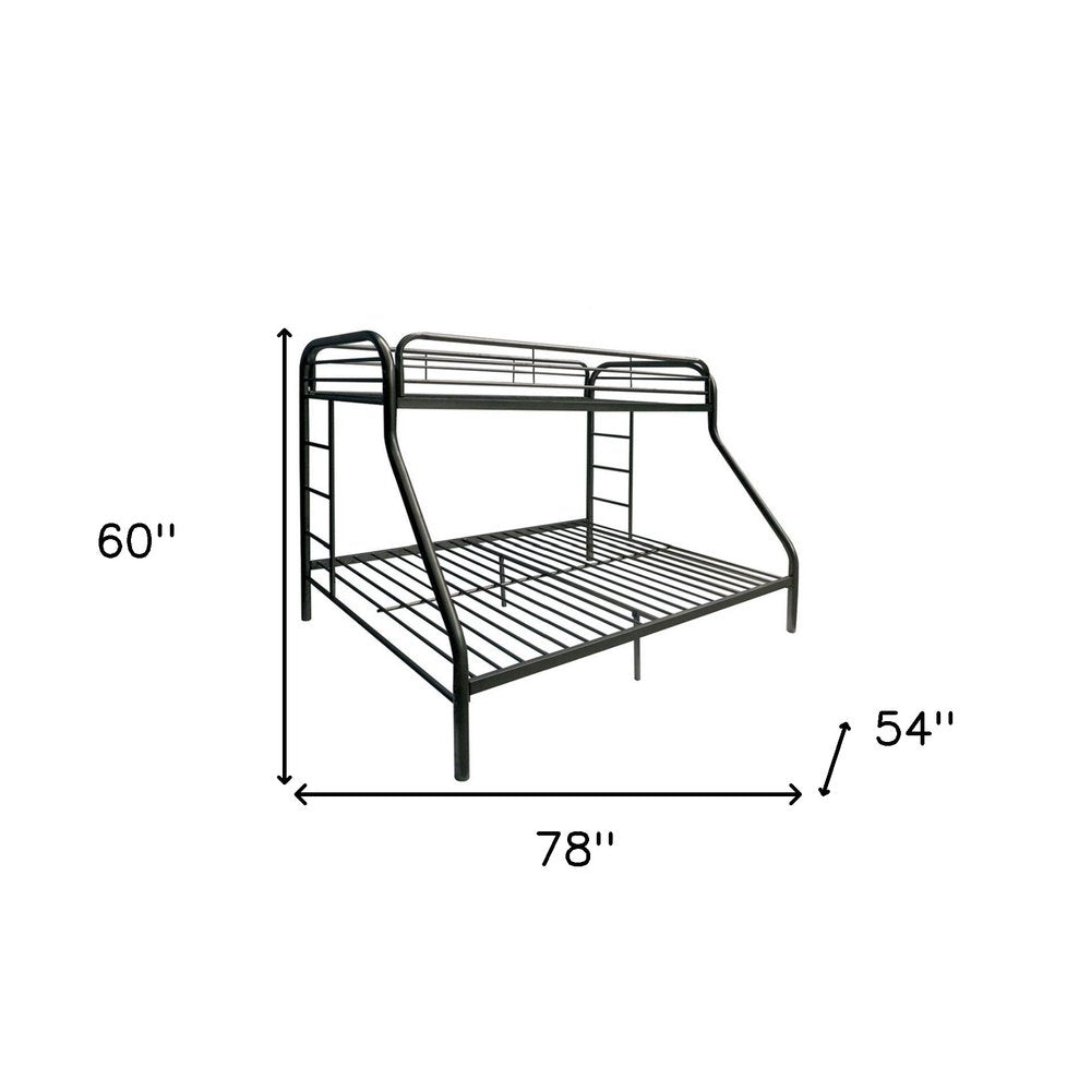 78" X 54" X 60" Twin Over Full Purple Metal Tube Bunk Bed