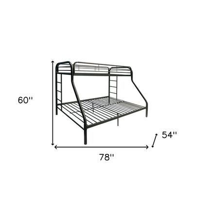 78" X 54" X 60" Twin Over Full Purple Metal Tube Bunk Bed
