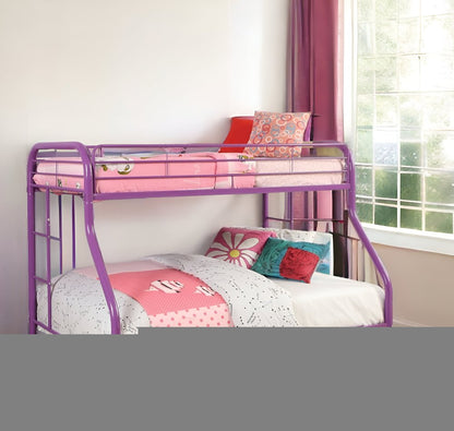 78" X 54" X 60" Twin Over Full Red Metal Tube Bunk Bed