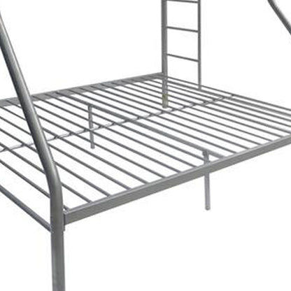 Black Twin Over Full Contemporary Metal Bunk Bed