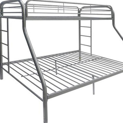 Black Twin Over Full Contemporary Metal Bunk Bed