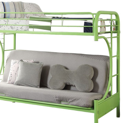 White Twin Contemporary Metal Bunk Bed