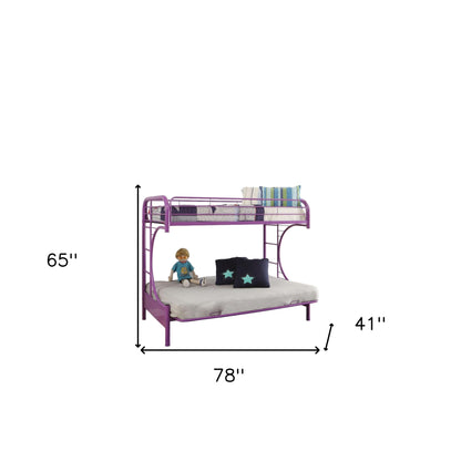 Black Twin Over Full Contemporary Metal Bunk Bed