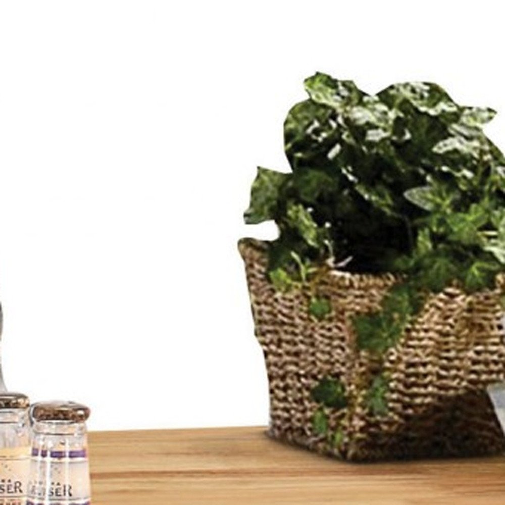 47" X 18" X 34" Natural And White Kitchen Island