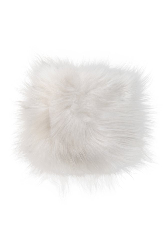 15" X 15" Gray And White Synthetic Animal Print Pad