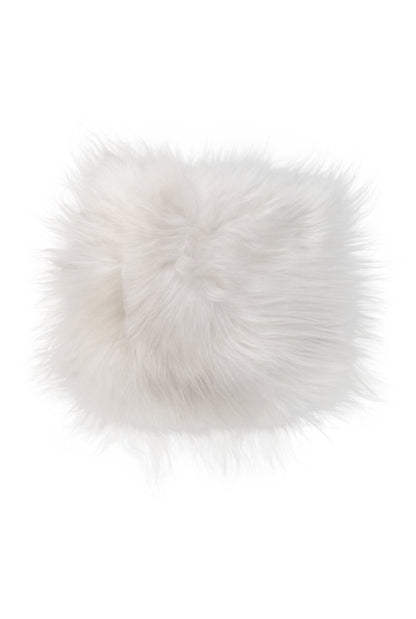 15" X 15" Gray And White Synthetic Animal Print Pad