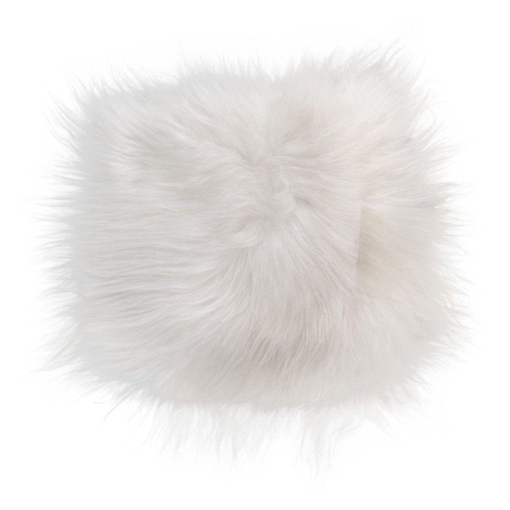 15" X 15" Gray And White Synthetic Animal Print Pad