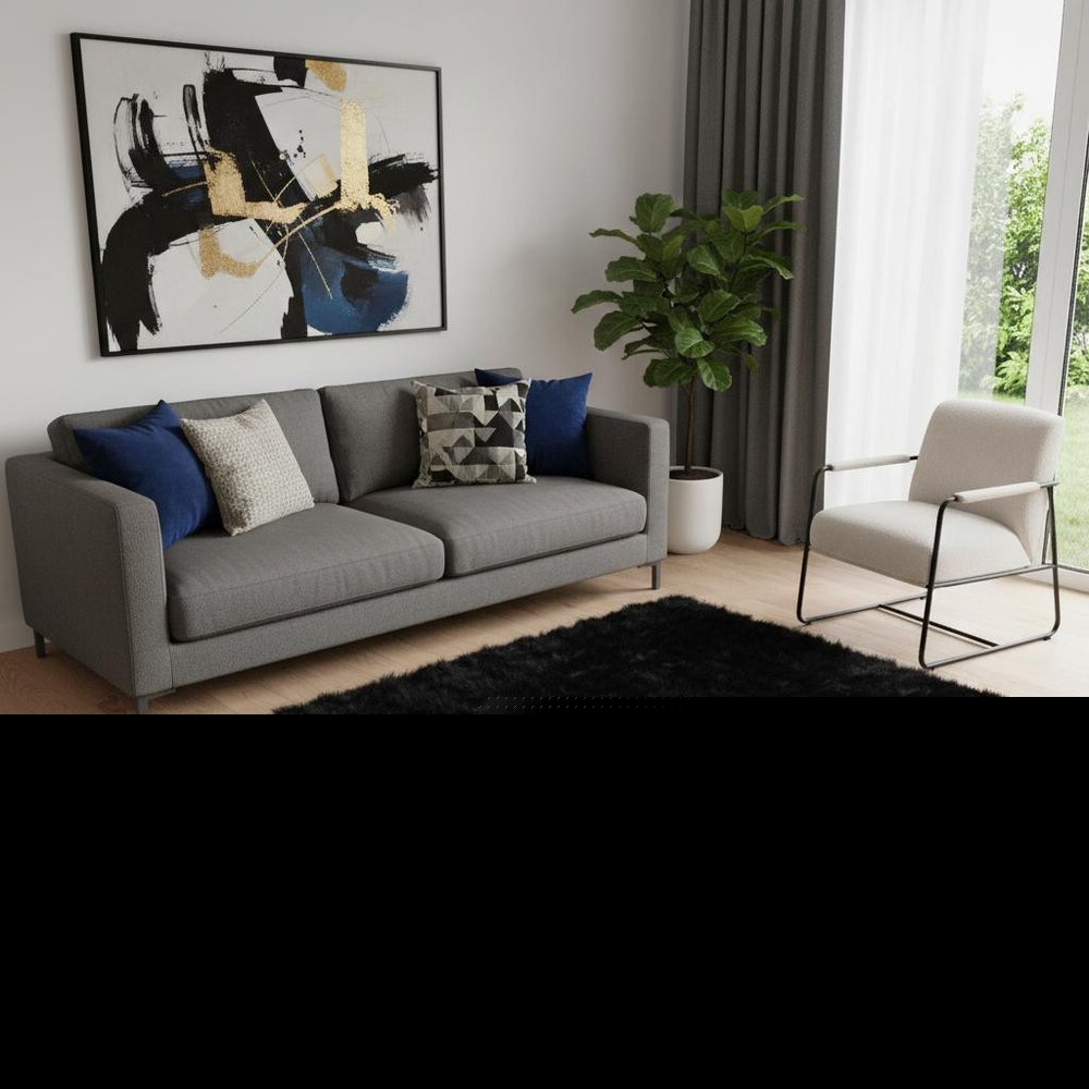 5' X 8' Black Shag Area Rug