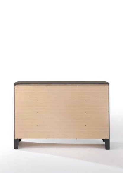 59" Gray Wood Eight Drawer Double Dresser