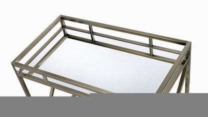 34" X 20" X 35" Antique Brass Metal Serving Cart