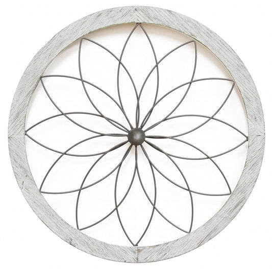 26" X 26" White Metal Circle