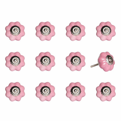 1.5" X 1.5" X 1.5" White Teal And Gold  Knobs 12 Pack