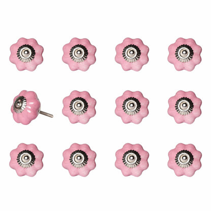1.5" X 1.5" X 1.5" White Teal And Gold  Knobs 12 Pack