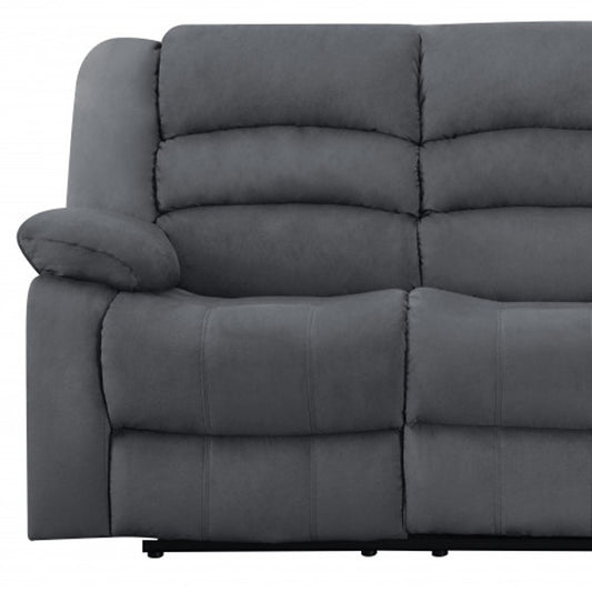 40" Contemporary Grey Fabric Sofa