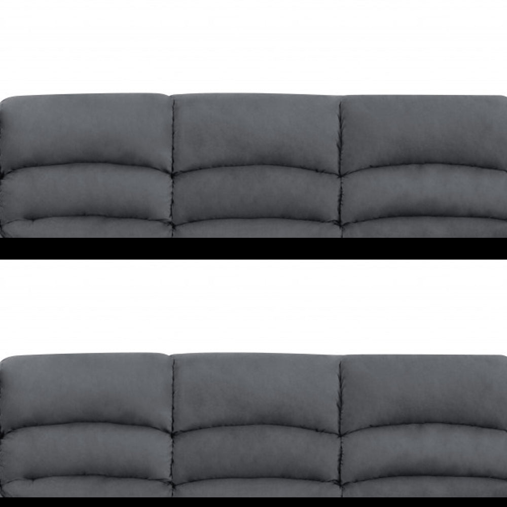 40" Contemporary Grey Fabric Sofa