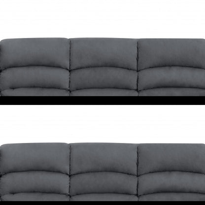 40" Contemporary Grey Fabric Sofa