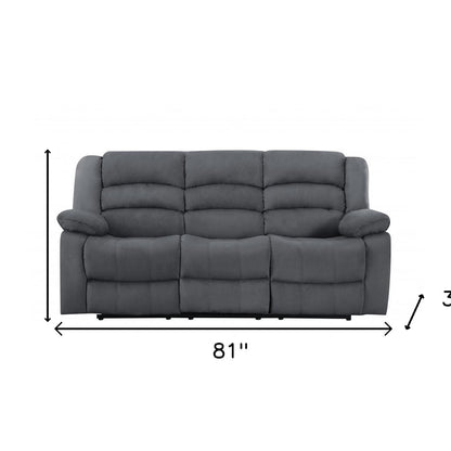 40" Contemporary Grey Fabric Sofa