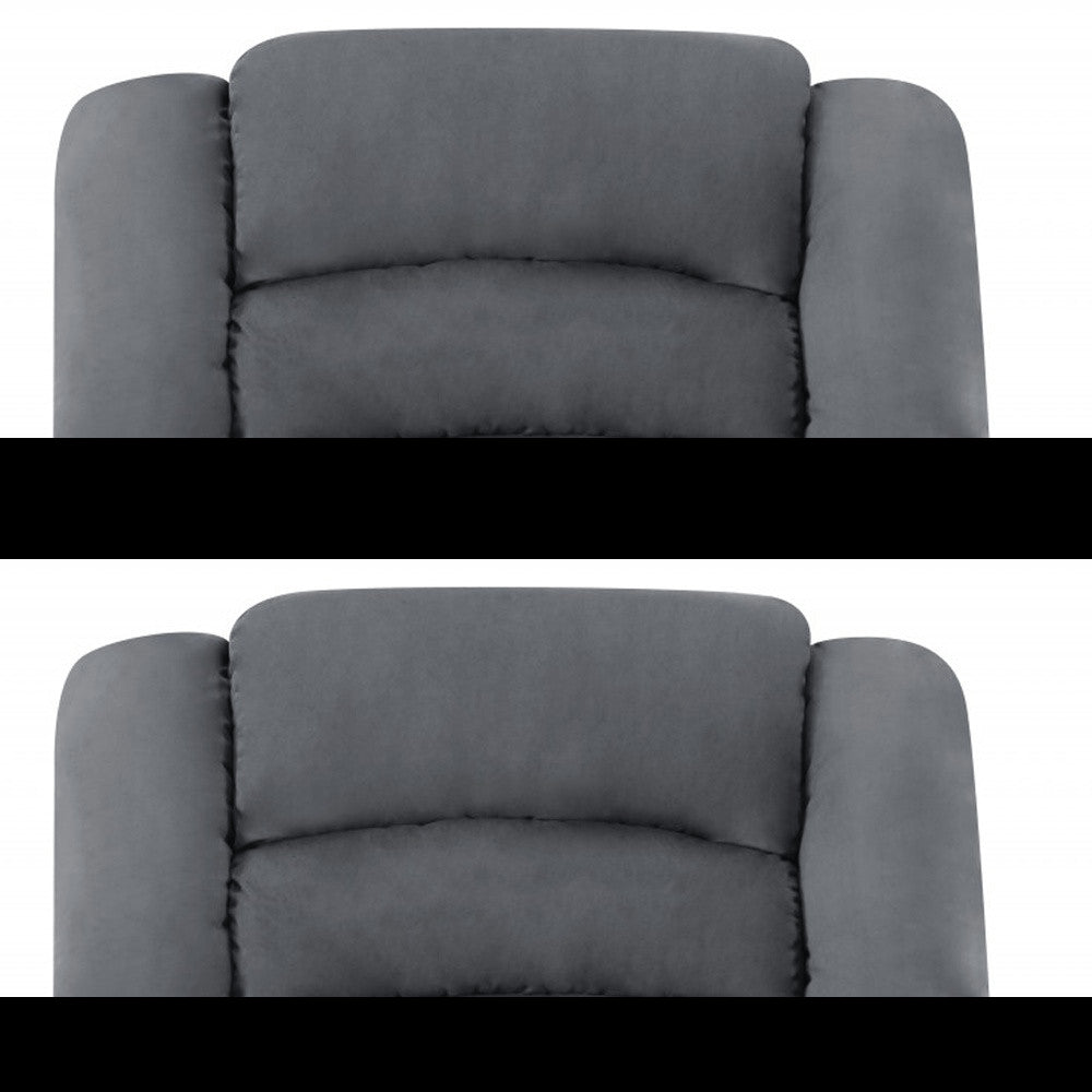 40" Contemporary Grey Fabric Chair