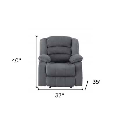 40" Contemporary Grey Fabric Chair