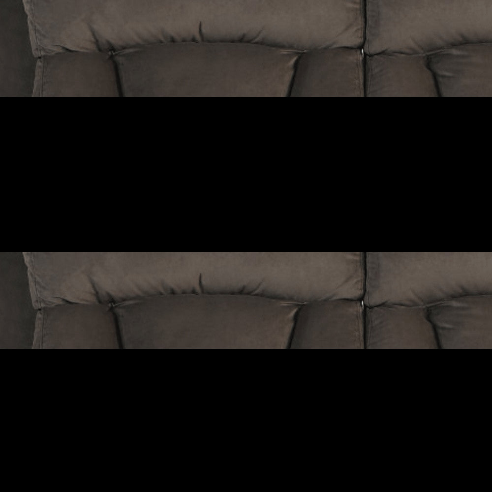 40" Modern Brown Fabric Loveseat