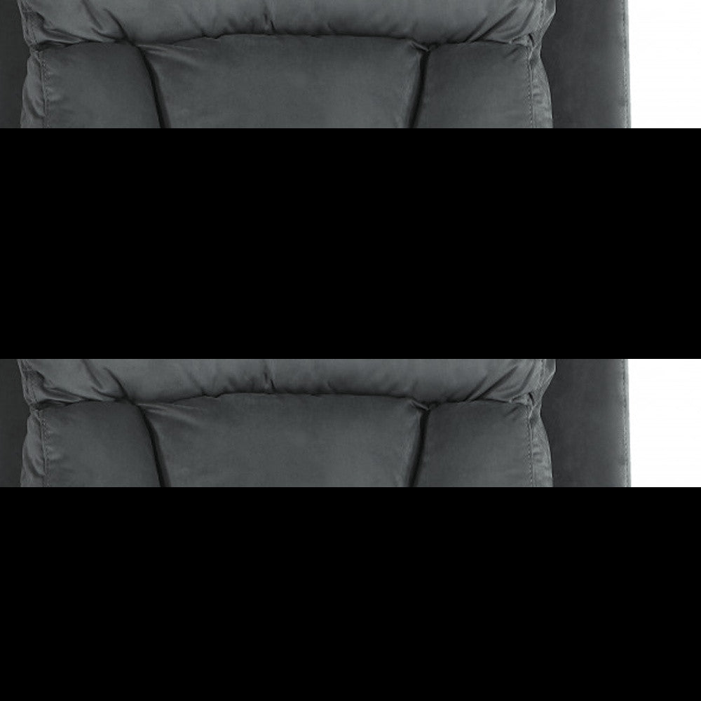 Three Piece Indoor Gray Microsuede Six Person Seating Set