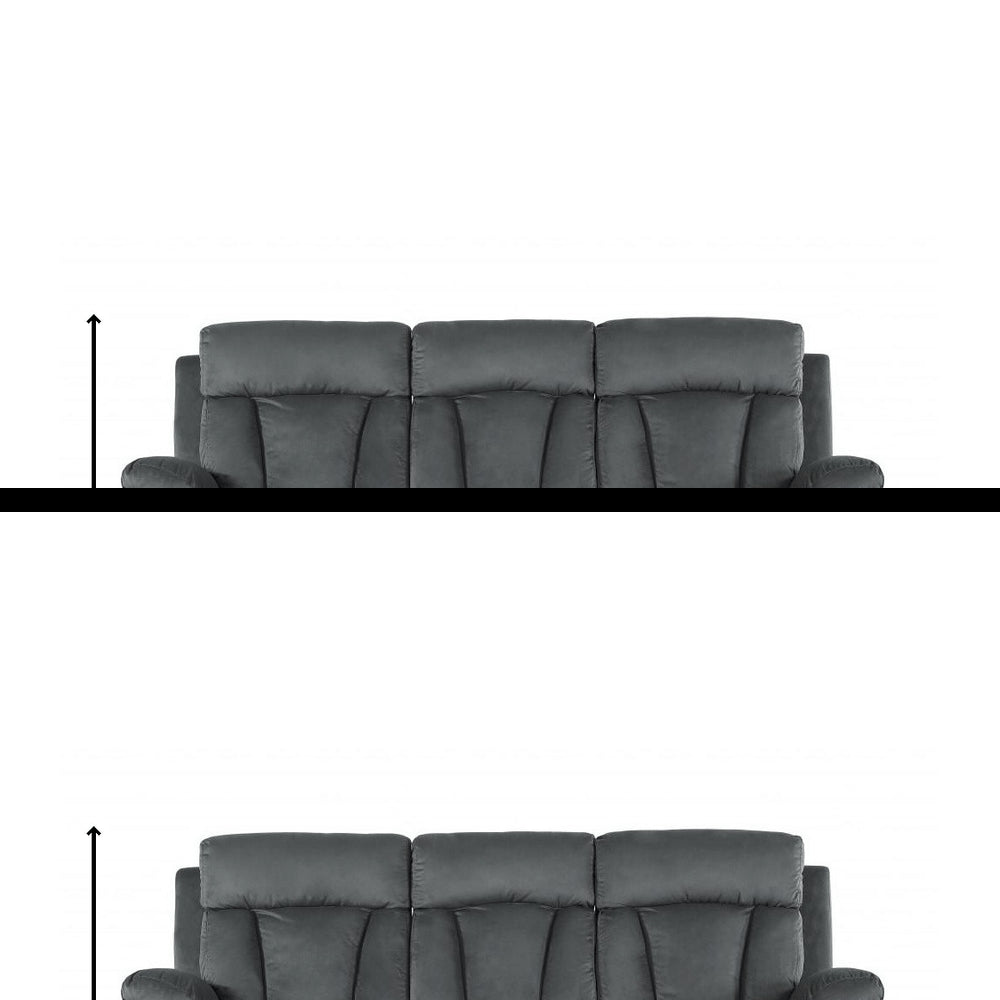 40" Modern Grey Fabric Sofa