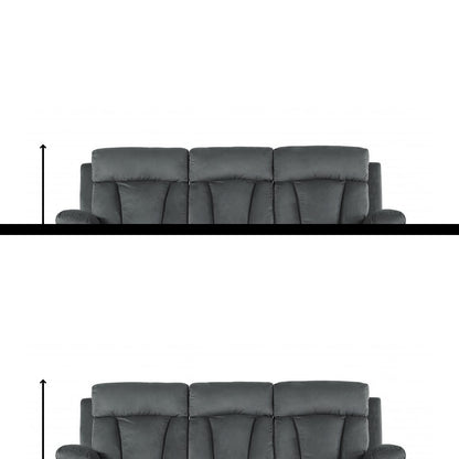 40" Modern Grey Fabric Sofa