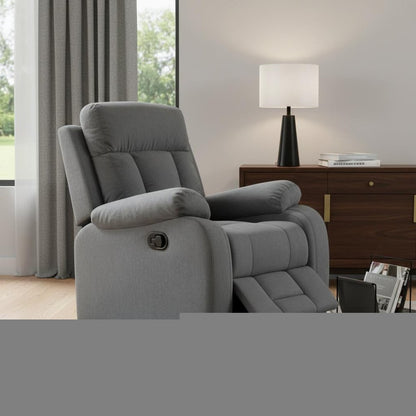 40" Modern Grey Fabric Loveseat