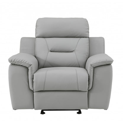 41" Grey Fascinating Leather Reclining Chair.