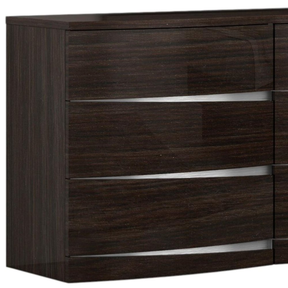 32" Exquisite Wenge High Gloss Dresser