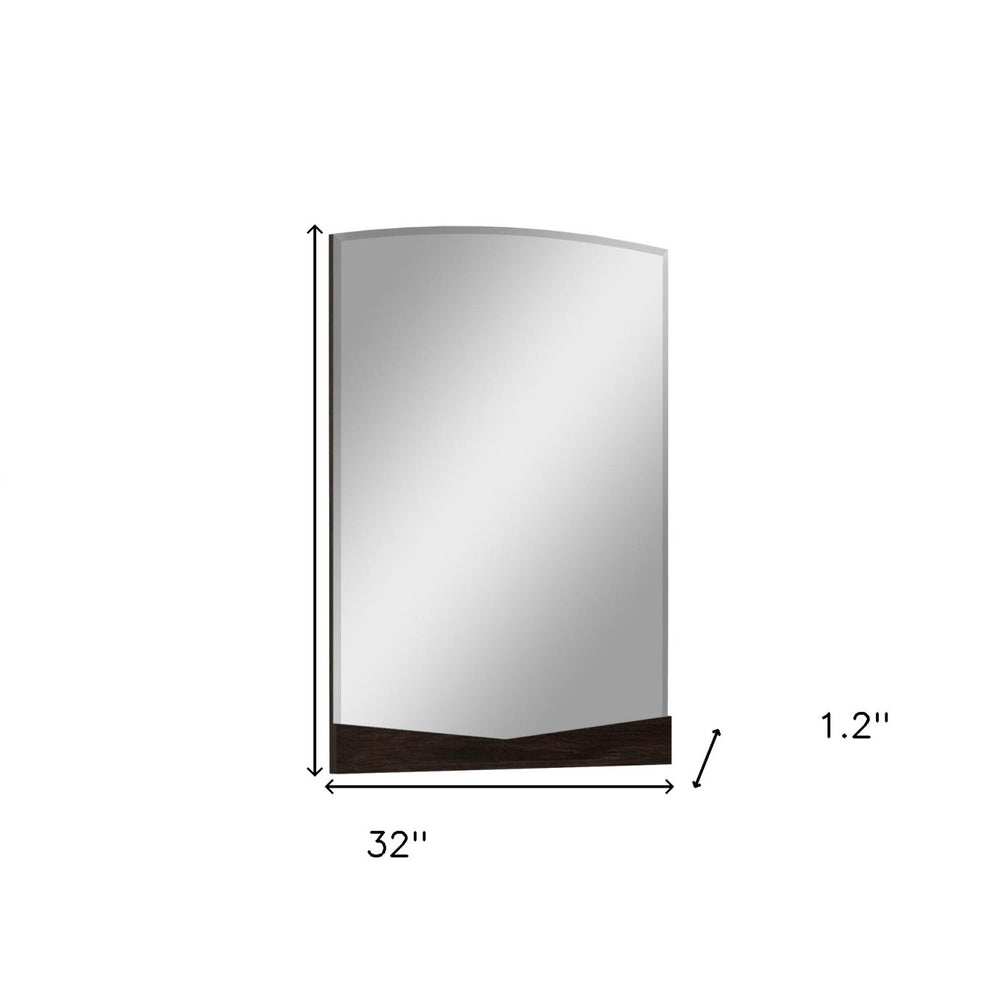 43" Dark Brown Dresser Mirror