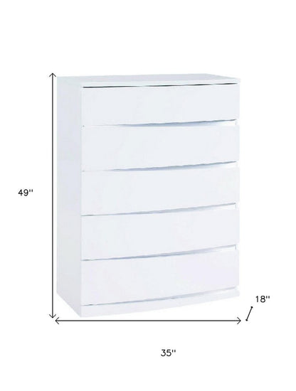 35" White Gentlemens Chest