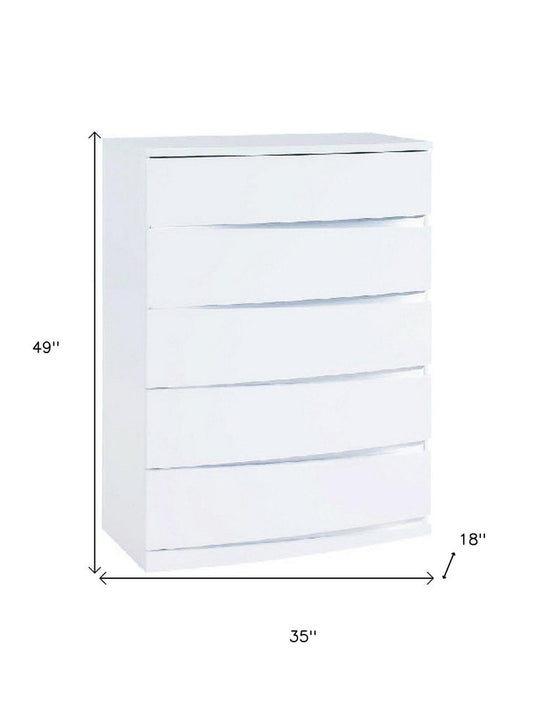 35" White Gentlemens Chest