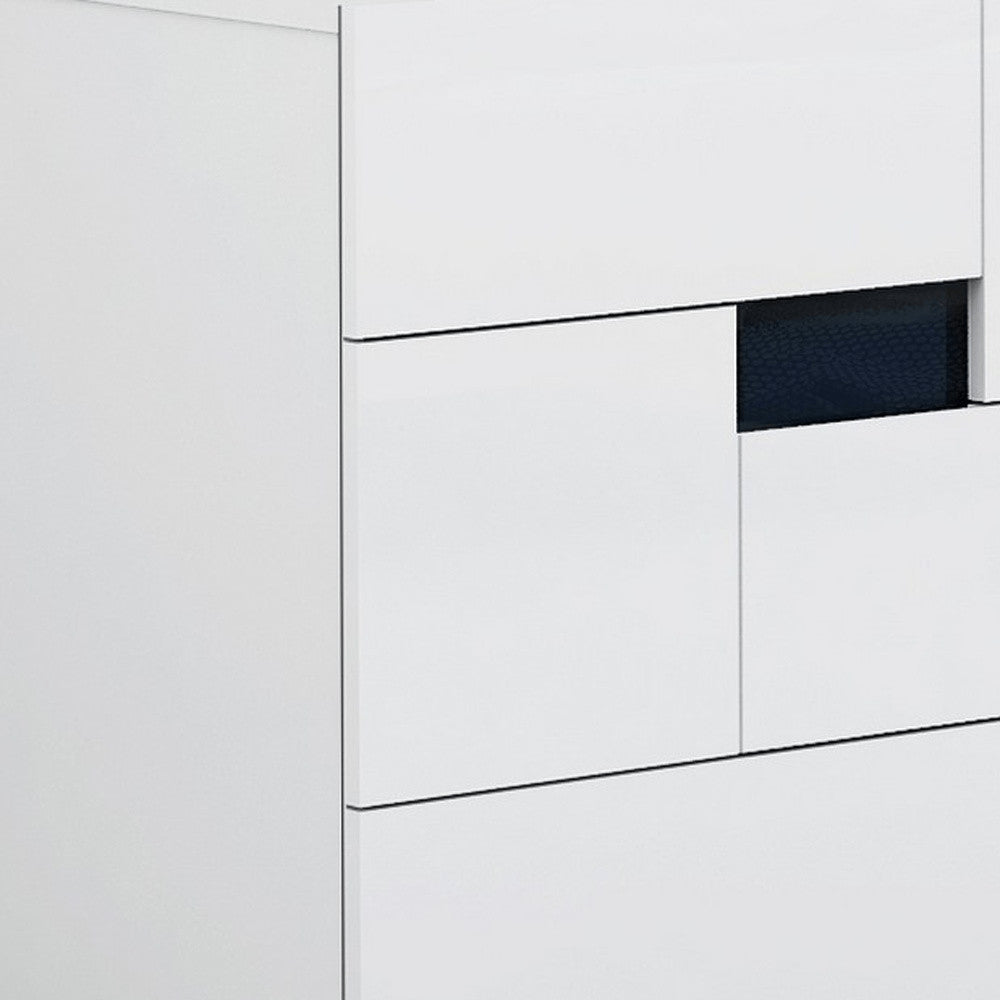 62" White Solid Wood Six Drawer Double Dresser