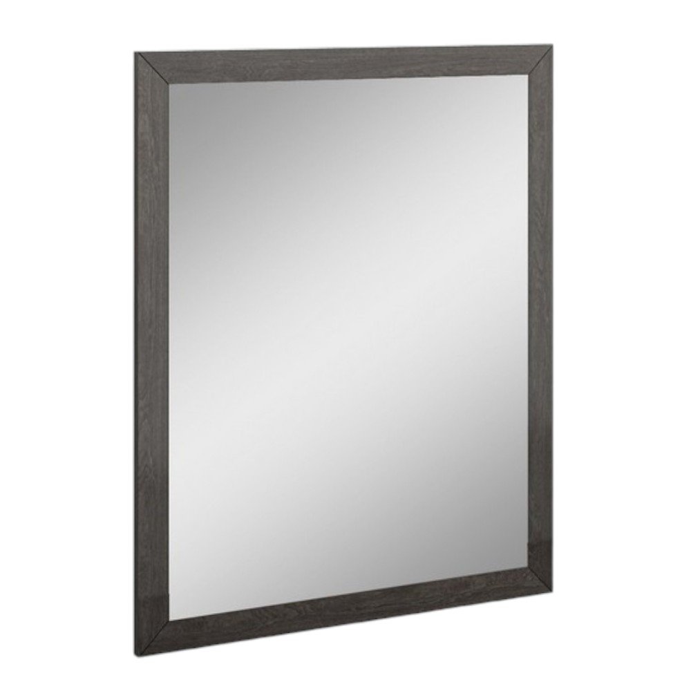 43" Gray Wood Dresser Mount Framed Mirror