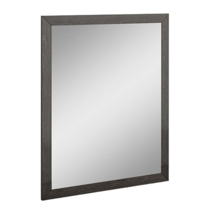 43" Gray Wood Dresser Mount Framed Mirror