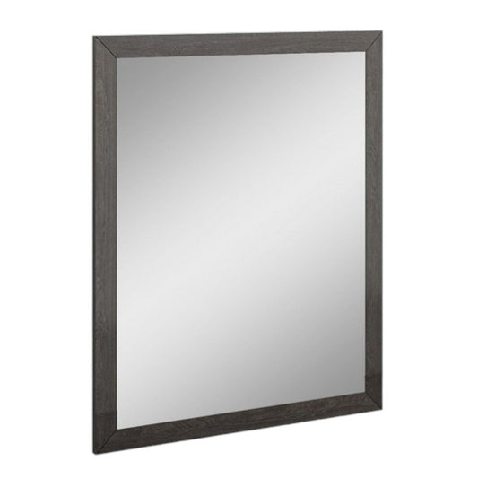 43" Gray Wood Dresser Mount Framed Mirror