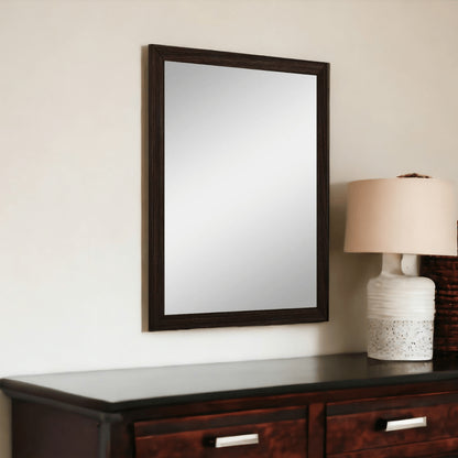 43" Dark Brown Framed Dresser Mirror