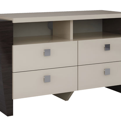 51" Beige Enclosed and Open Storage